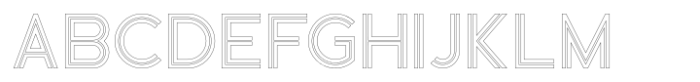 Quask Two Lines Outline Font UPPERCASE
