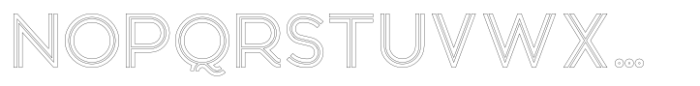 Quask Two Lines Outline Font UPPERCASE