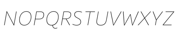 Quat Thin Italic Font UPPERCASE