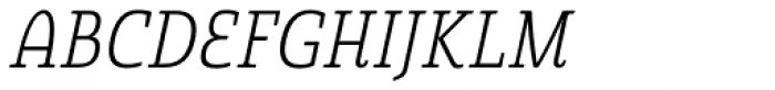 Quatie Cond Light Italic Font UPPERCASE