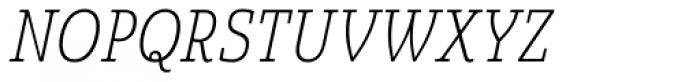Quatie Cond Thin Italic Font UPPERCASE