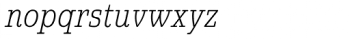 Quatie Cond Thin Italic Font LOWERCASE
