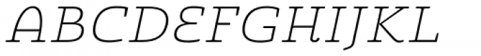 Quatie Ext Thin Italic Font UPPERCASE