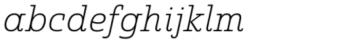 Quatie Thin Italic Font LOWERCASE