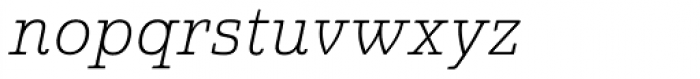 Quatie Thin Italic Font LOWERCASE