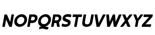 Quavo Oblique Demi-Bold Font UPPERCASE