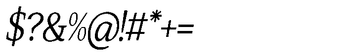 Qubeik Thin-Italic Font OTHER CHARS