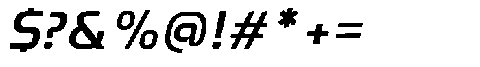 Qubix Italic Font OTHER CHARS
