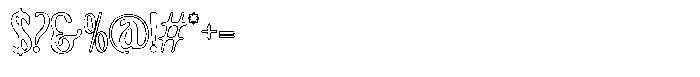 Qucceng Inked Outline Font OTHER CHARS