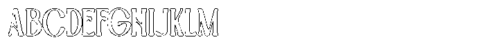 Qucceng Inked Outline Font UPPERCASE