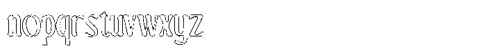 Qucceng Inked Outline Font LOWERCASE