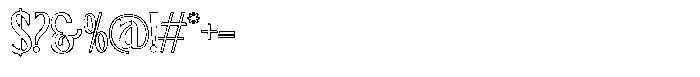 Qucceng Regular Outline Font OTHER CHARS