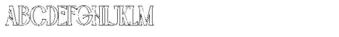 Qucceng Regular Outline Font UPPERCASE