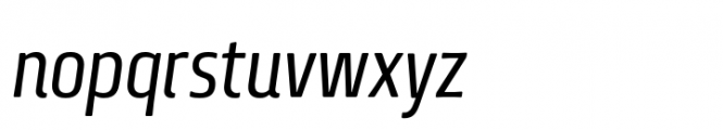 Quebra Condensed Book Italic Font LOWERCASE