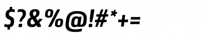 Quebra Condensed Demi Bold Italic Font OTHER CHARS