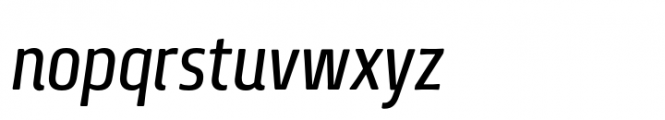 Quebra Condensed Italic Font LOWERCASE