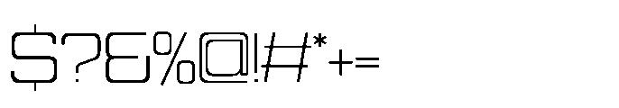 Quedora Extralight Font OTHER CHARS