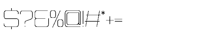 Quedora Thin Font OTHER CHARS