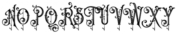 Queen Victoria Inline Font UPPERCASE