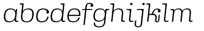 Queensberry Thin Italic Font LOWERCASE