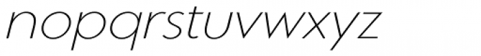 Quell Linear Thin Oblique Font LOWERCASE