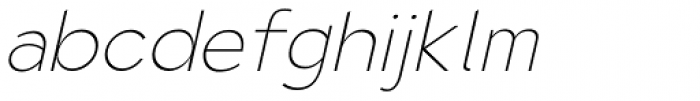 Quenbach Extra Light Italic Font LOWERCASE