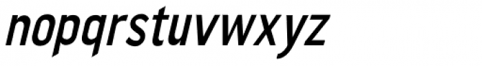 Quenbach Semi Bold Condensed Italic Font LOWERCASE