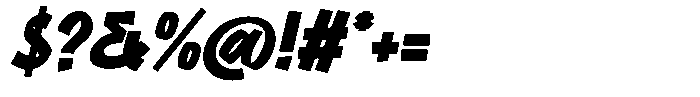 Quengo Slant Regular Font OTHER CHARS