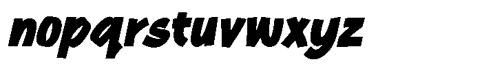 Quengo Slant Regular Font LOWERCASE