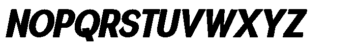 Quenova Black Condensed Italic Font UPPERCASE