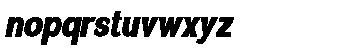 Quenova Black Condensed Italic Font LOWERCASE