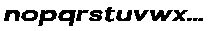 Quenova Black Expanded Italic Font LOWERCASE