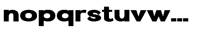 Quenova Black Expanded Font LOWERCASE