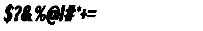 Quenova Black Extra Condensed Italic Font OTHER CHARS