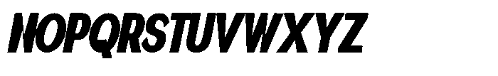 Quenova Black Extra Condensed Italic Font UPPERCASE