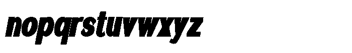Quenova Black Extra Condensed Italic Font LOWERCASE