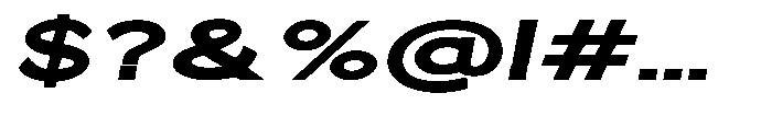 Quenova Black Extra Expanded Italic Font OTHER CHARS