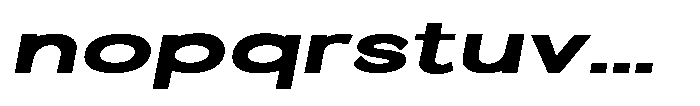 Quenova Black Extra Expanded Italic Font LOWERCASE