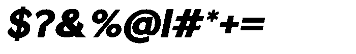 Quenova Black Italic Font OTHER CHARS
