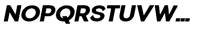 Quenova Black Italic Font UPPERCASE