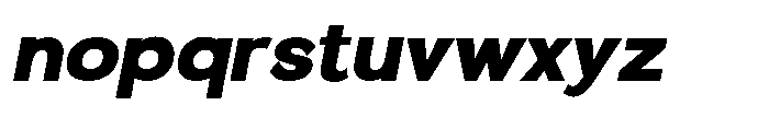 Quenova Black Italic Font LOWERCASE