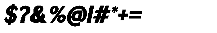 Quenova Black Semi Condensed Italic Font OTHER CHARS
