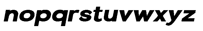 Quenova Black Semi Expanded Italic Font LOWERCASE