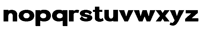 Quenova Black Semi Expanded Font LOWERCASE