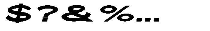 Quenova Black Ultra Expanded Italic Font OTHER CHARS
