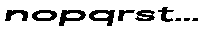Quenova Black Ultra Expanded Italic Font LOWERCASE