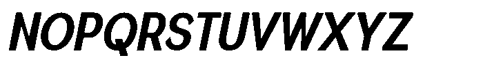 Quenova Bold Condensed Italic Font UPPERCASE