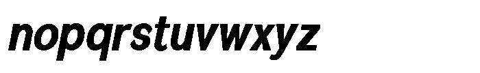 Quenova Bold Condensed Italic Font LOWERCASE
