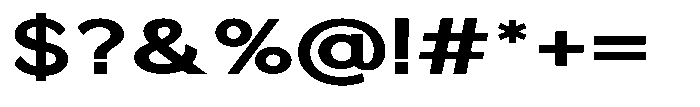 Quenova Bold Expanded Font OTHER CHARS