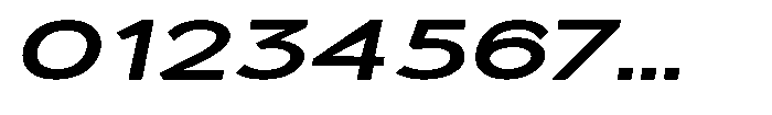 Quenova Bold Extra Expanded Italic Font OTHER CHARS